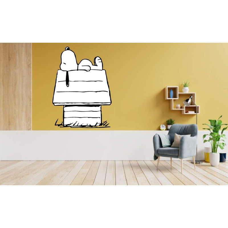 Design With Vinyl Snoopy Dog House Sleep Peanuts Vinyl Wall Decal Wayfair